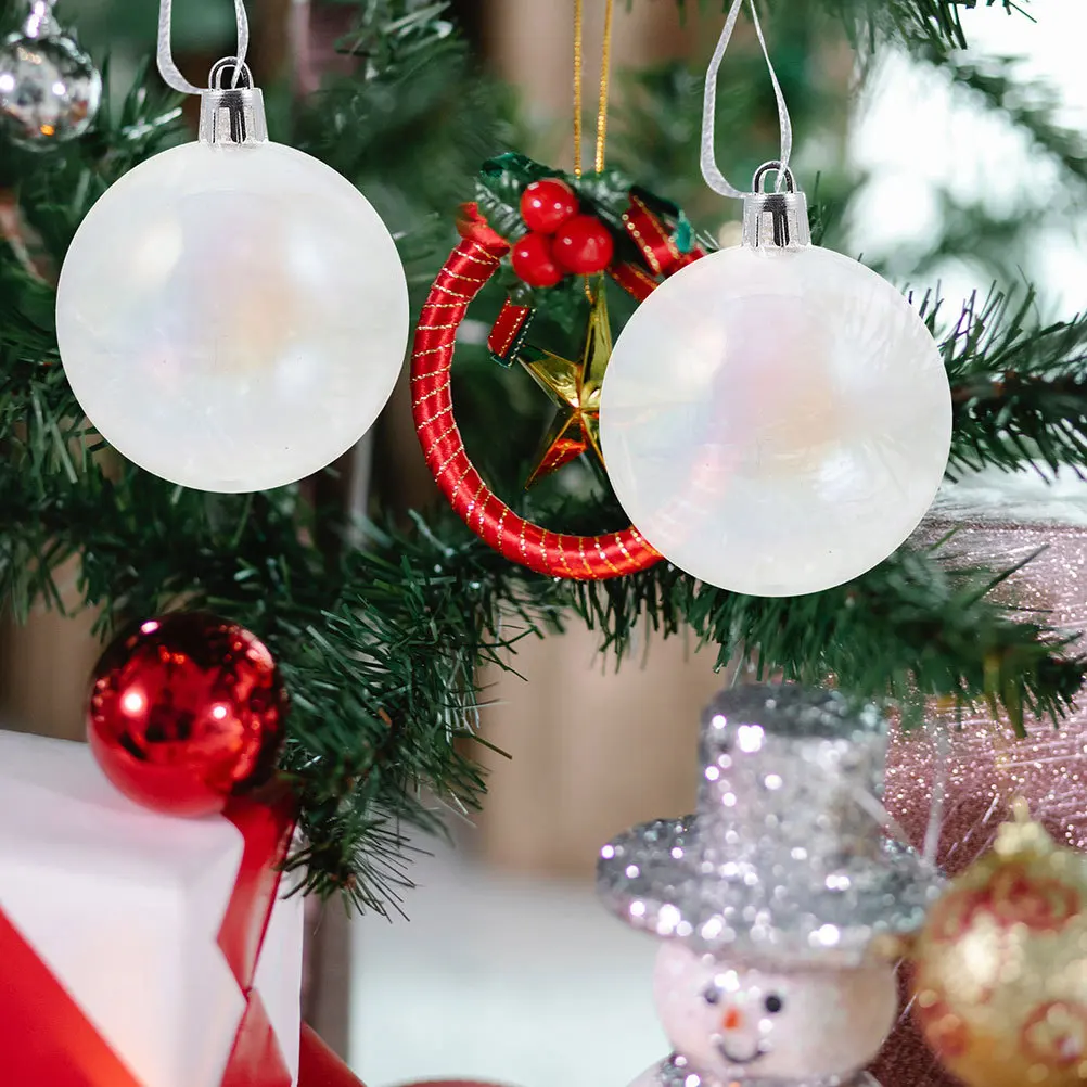

12Pcs Christmas Tree Hanging Balls Xmas Party Decorations Easy to Match Other Decor Creative DIY Projects Holiday Season Gifts