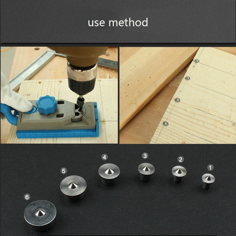 

1pcs Center Locator Punch Wood Working Dowel Round Woodworking Tenon Positioning Tool Points Pin 4/5/6/8/10/12mm