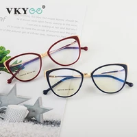 VICKY, nueva moda, diseño de ojo de gato Retro personalizado, gafas de lectura antiluz azul para mujer, prescripción personalizable 87019