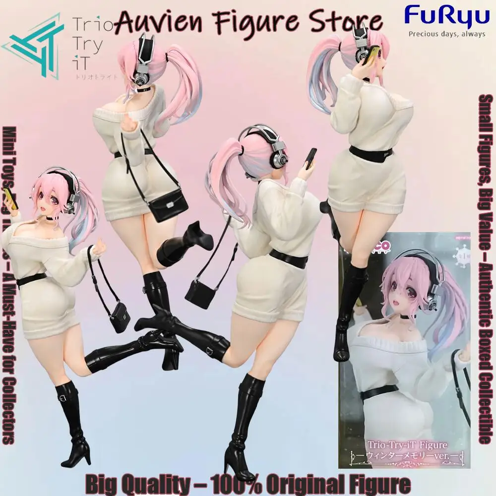 Officially Licensed Furyu Trio Try It Super Sonico Figure Anime Winter Memory Crossroad Character Model view 3