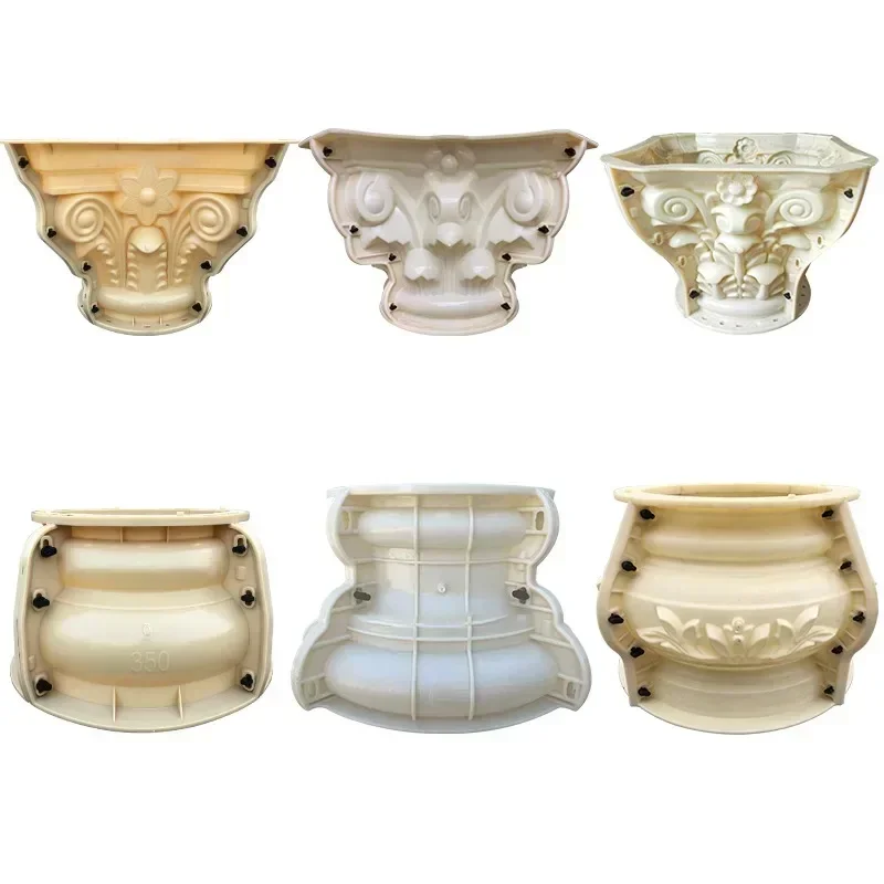 

European-style Roman Column Head and Foot Mold Villa Outdoor Garden Gate Fance Thickened Concrete Column Cap and Foot Mold b
