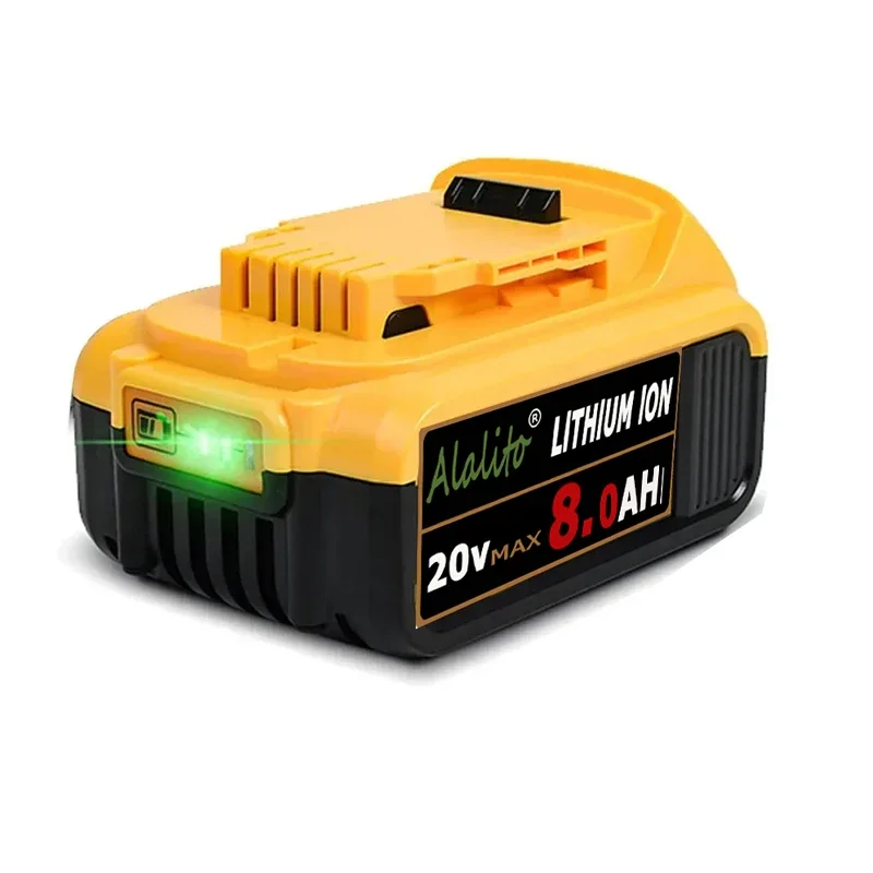 Original 20V 8.0Ah battery For DeWalt 20 Volt Power Tool battery DCB200 DCB184 DCB203 DCB205 Replacement lithium batteie