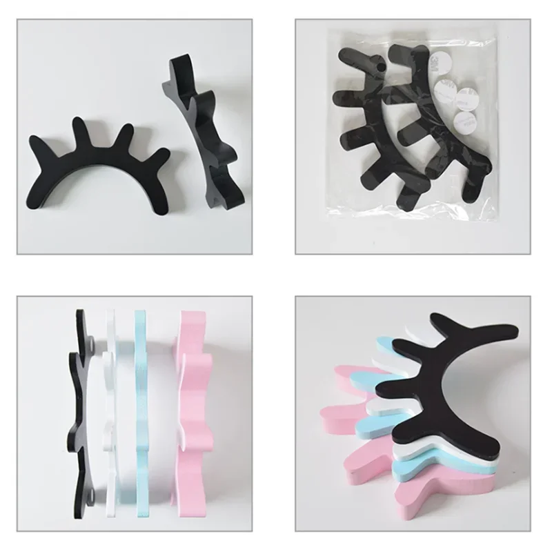2 stücke Wimpern Wand Aufkleber Wohnzimmer Dekoration DIY Handwerk Cartoon 3D Holz Wand Stickes DIY Nette Wimpern Geschlossen Auge home Aufkleber