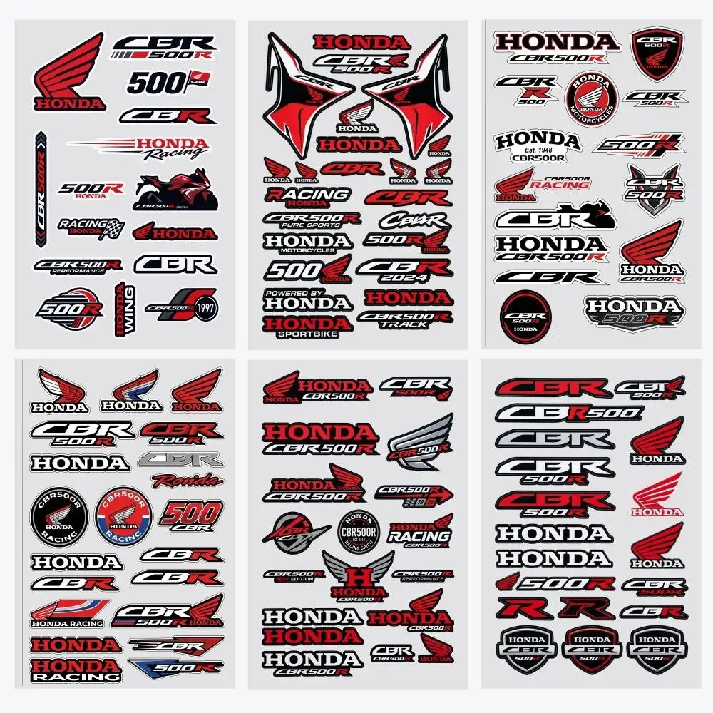 

Светоотражающие наклейки для мотоциклов HONDA CBR500R, предупреждающие о безопасности в темноте, ночные предупреждающие наклейки 3M для шлемов скутеров.