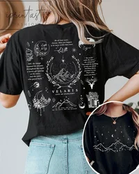 Cotton Loose Retro Casual Shirt Velaris A Court of Thorns and Roses Court SJM fan shirt Fantasy Y2K Unisex Top Streetweat Daily