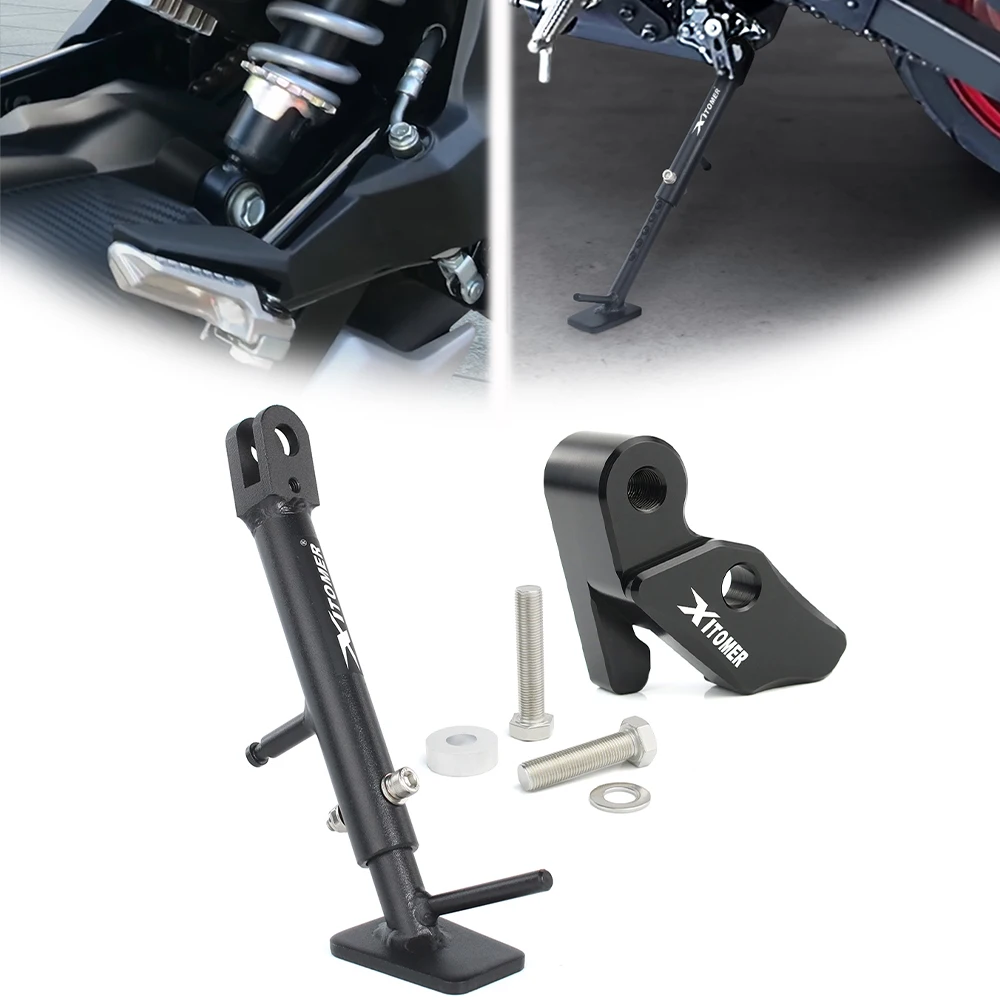 

Motorbike Adjustable Kickstand Side Stand&Rear Lowering Links For Kawasaki Z125 Pro 2016 2017 2018 2019 2020 2021 2022 2023 2024