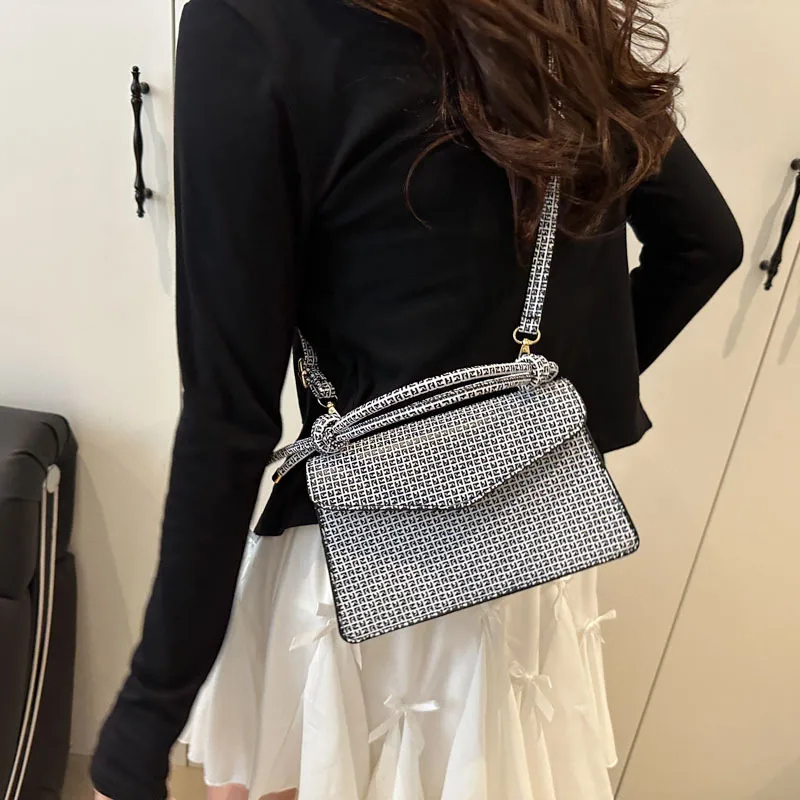 المحمولة تنوعا الكتف حقيبة ساعي مزاجه النمط الأجنبي حقيبة نسائية 2025 الصيف الاتجاه الجديد موضة حقيبة مربعة صغيرة