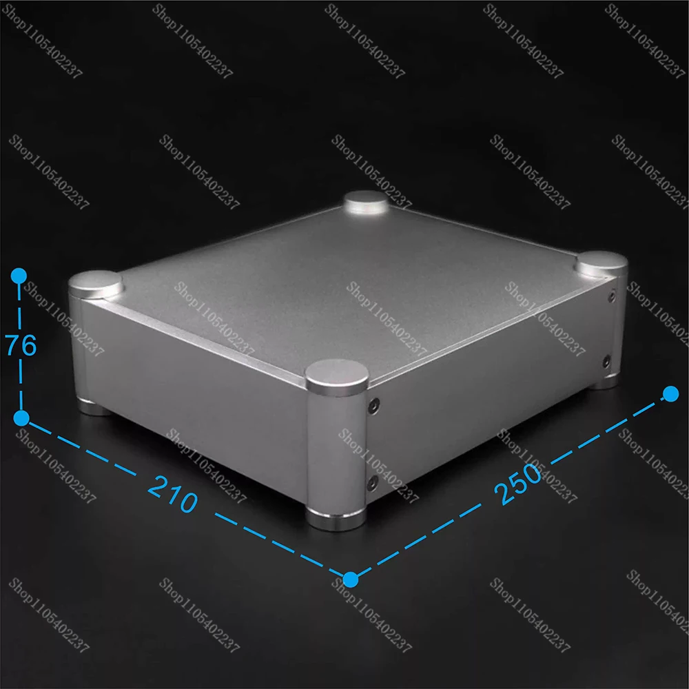 2106T Full Aluminum Chassis Case for Audio Preamp DAC Headphone Amp DIY Unpunched Front Rear Panels
