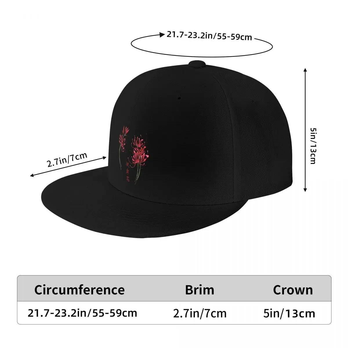 Casquette de Baseball avec Silhouette de Fleur, Chapeau d'Été pour Homme et Femme