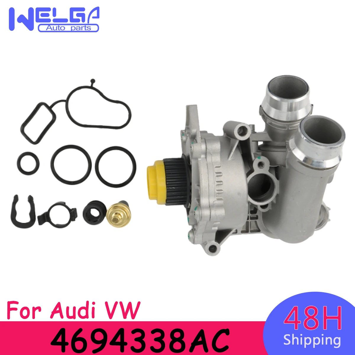 

Car Accessories Water Pump Thermostat Temp Coolant Pipe 06h121026AF BA BE AM CM For Audi A3 4 5 Q3 5 TT VW Gti Jetta Passat New