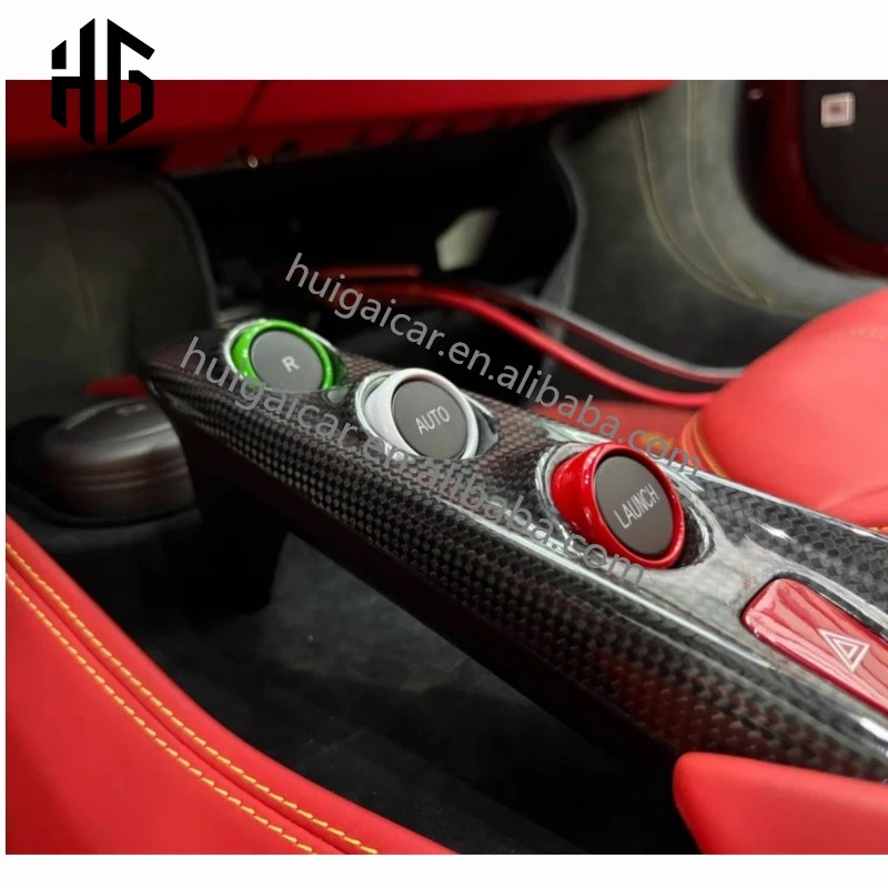

For f8 central control button RHD dry carbon fiber oem style central control cover interior trim body parts for f8