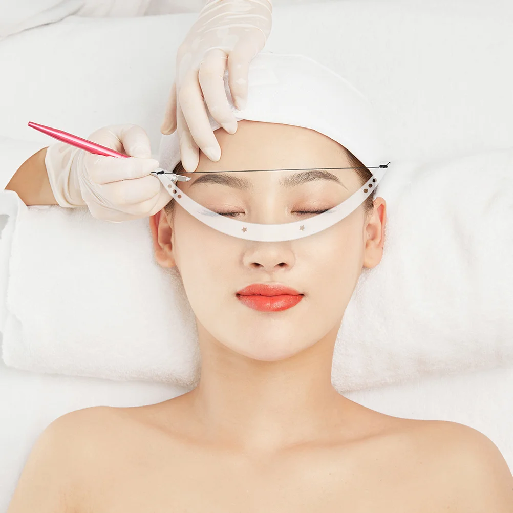 2 set riutilizzabile kit stencil per sopracciglia strumento di mappatura delle sopracciglia di precisione per la modellatura del tatuaggio guida per sopracciglia acrilico modello righello trucco