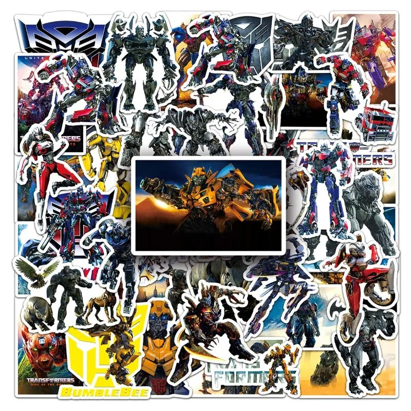 50PCS Transformers Optimus Prime Megatron Bumblebee Shockwave Water Cup Laptop Bag Skateboard Computer Phone Case Stickers