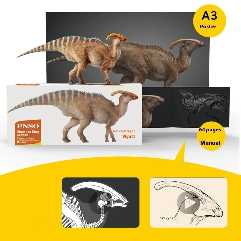 

Новая модель Parasaurolophus Wyatt Dinosaur King Growth Companion, высокое качество, классическая коллекция динозавров, праздничный рождественский подарок