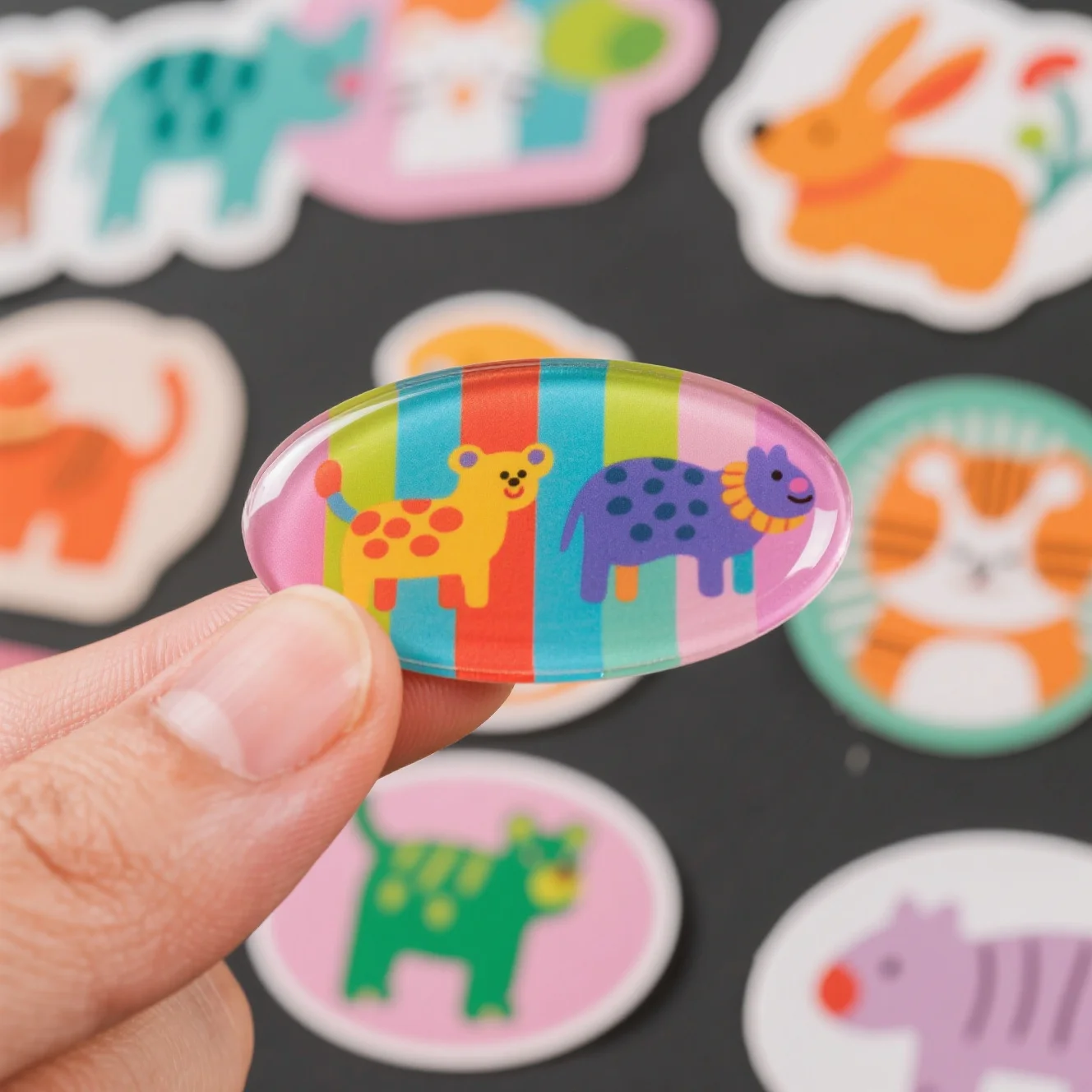 高級エポキシ樹脂ドームステッカー（美容・パーソナルケアツール用）