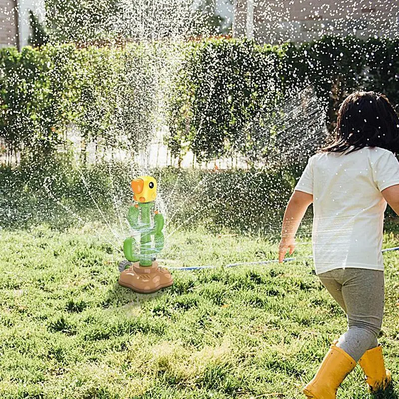 Water Sprinkler Toy Cactus Summer Outside Toys Water Sprinkler Spray Toys Backyard Lawn Swimming Pool Toy For Boys Girls