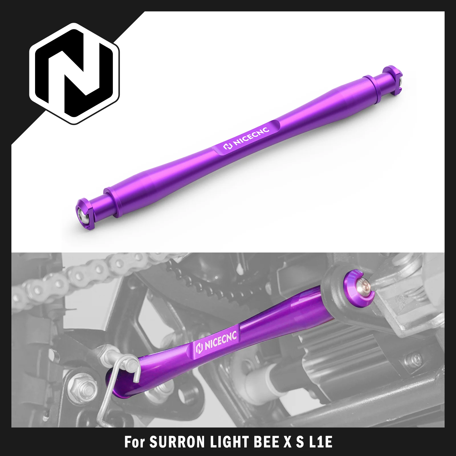 

NICECNC For Surron Light Bee X Foot Pegs Support Brace Footrest Bracket Lever For Sur-Ron Light Bee S L1E For Segway X160 X260