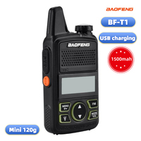 Baofeng Mini Walkie Talkie BF-T1 UHF Kids Woki Toki USB Charger 5W 1500mAh Kids Gifts Pocket Radio Intercom Transceiver Protable