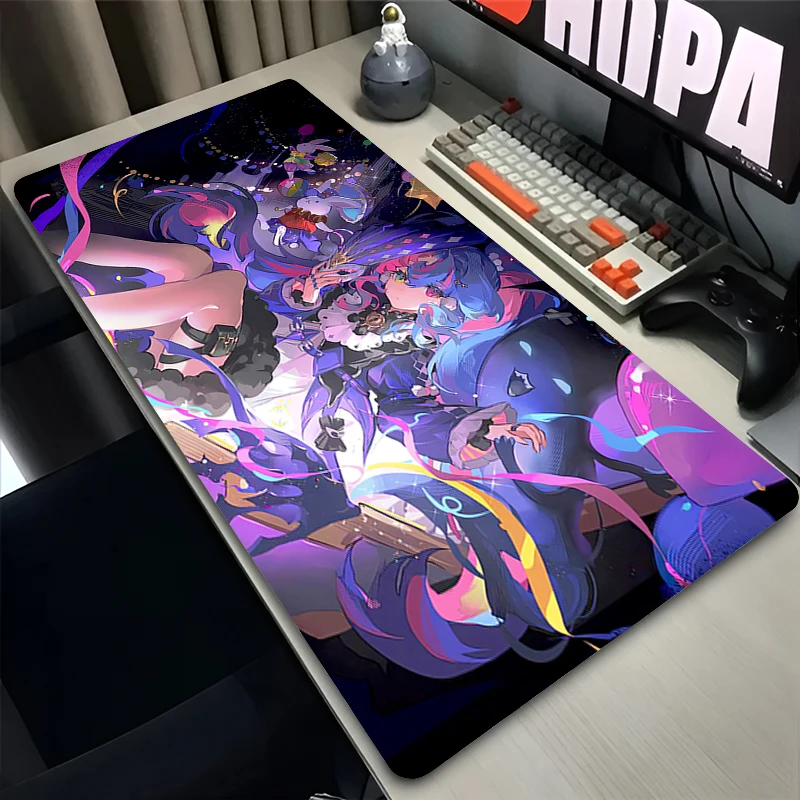 Mauspad Laptop Anime Erweiterte Desktop Matte Computer Gamer Mousepad PC Gaming Zubehör Wuthering Waves Roccia HD Tastatur Pad