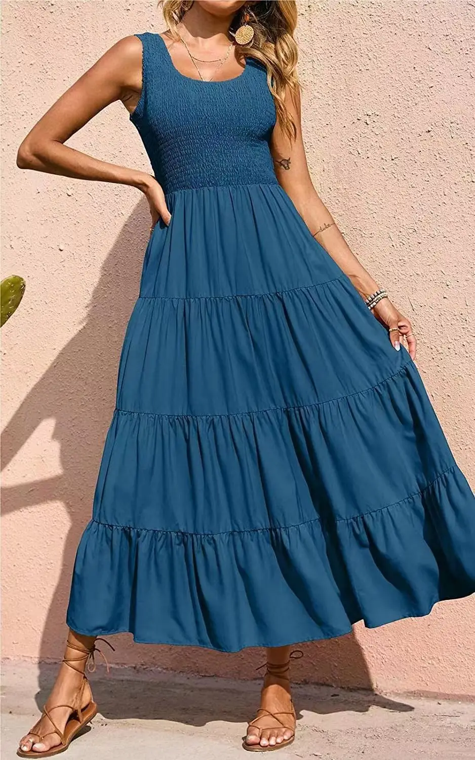 Summer Maxi Dress Women Elegant Long Party Dress Ladies Fashion A Line Ruched Dress For Women Sundress 2023 New