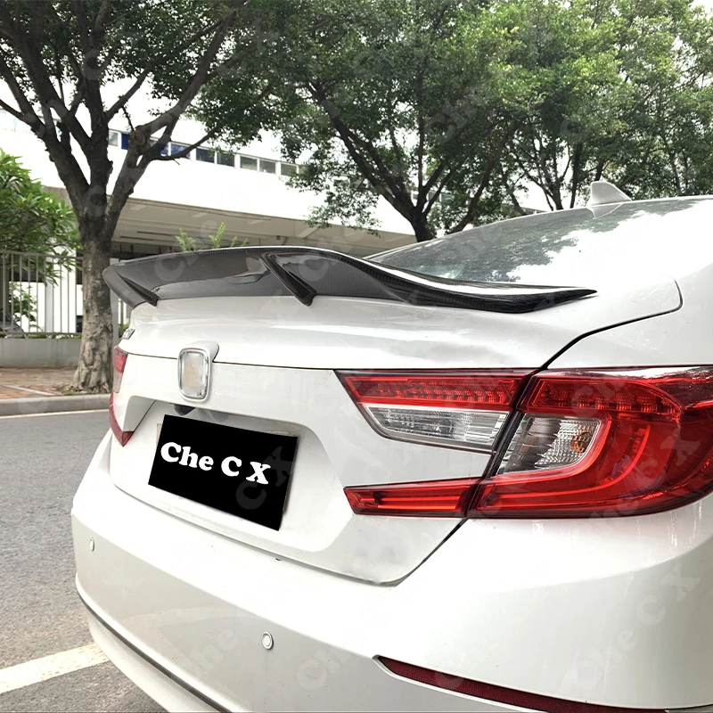 For Honda 10th Gen Accord 2018-2022 R-Style Spoiler High-Quality Fiberglass Car Exterior Accessory for Enhanced Aerodynamics