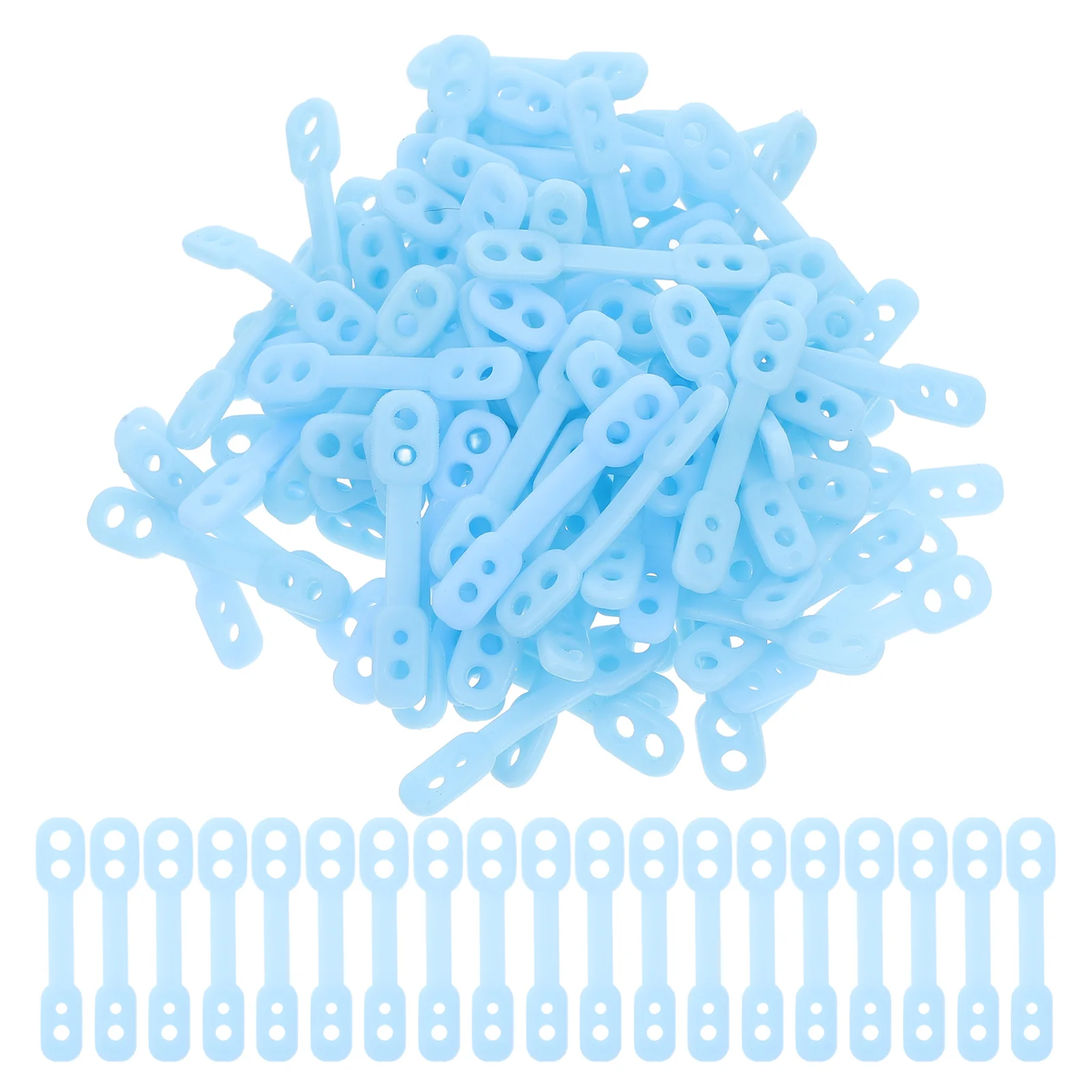 

100Pcs Clothes Hanger Windproof Fixed Buckle Silicone Strip Non-Slip Drying Rack Clip for Indoor Outdoor Hanger Hooks Clip