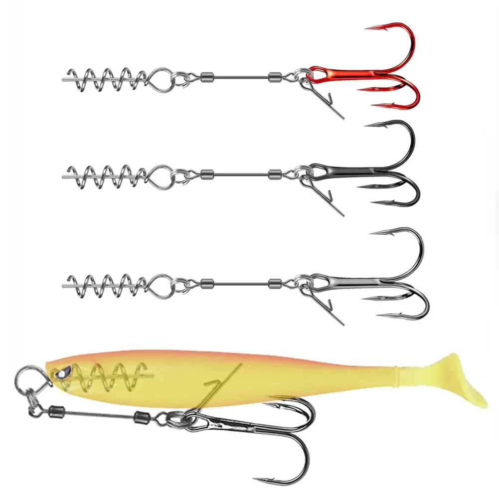 Alto-carbono aço agudos ganchos, Pike Centro Pin substituição, útil Terminal Tackle Set, mais novo, 3 pcs