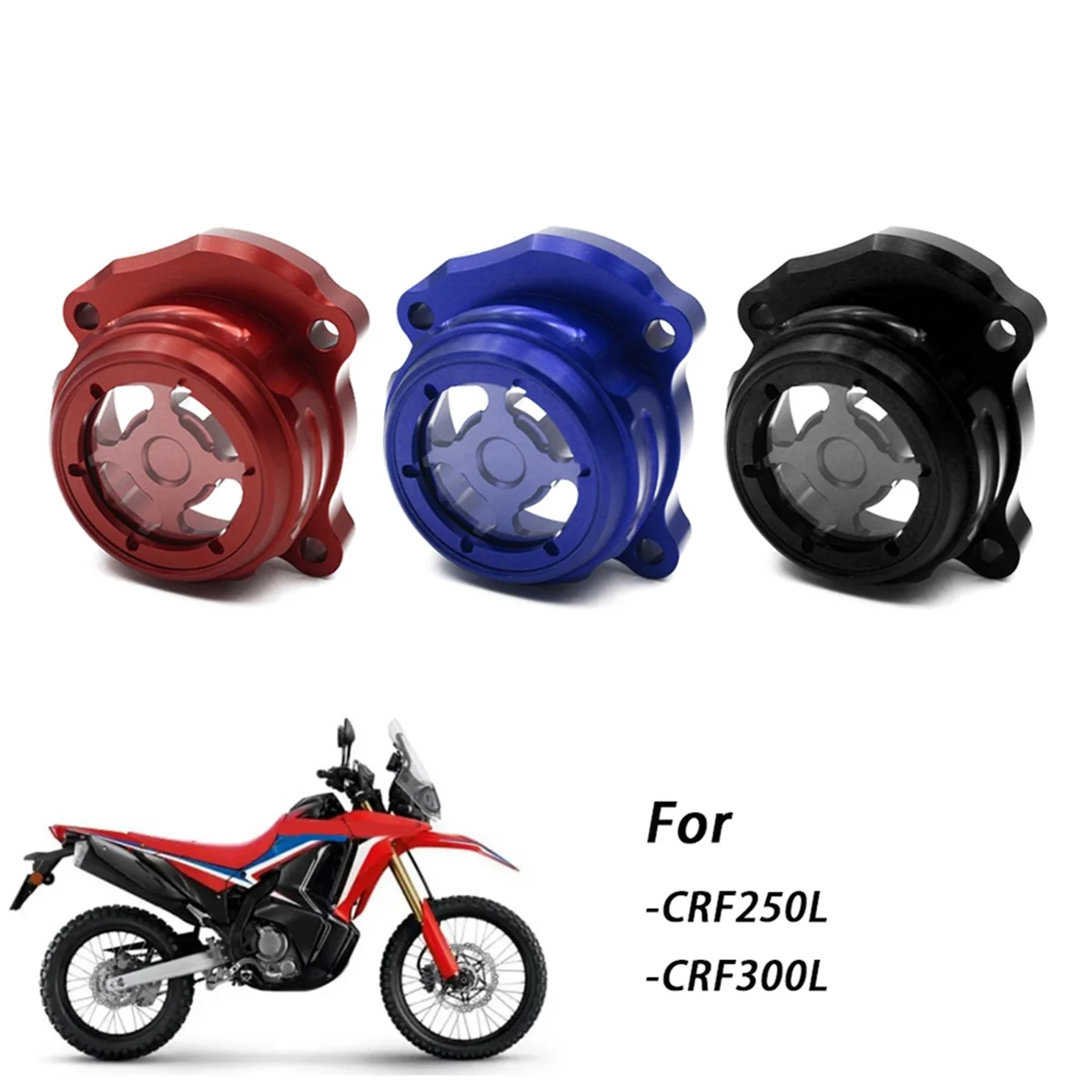 Motorcycle Engine Oil Filter Cover Cap for Honda CRF300L 2021-2022 CRF250L 2013-2021 CRF 250L Rally 2017-2021 Black