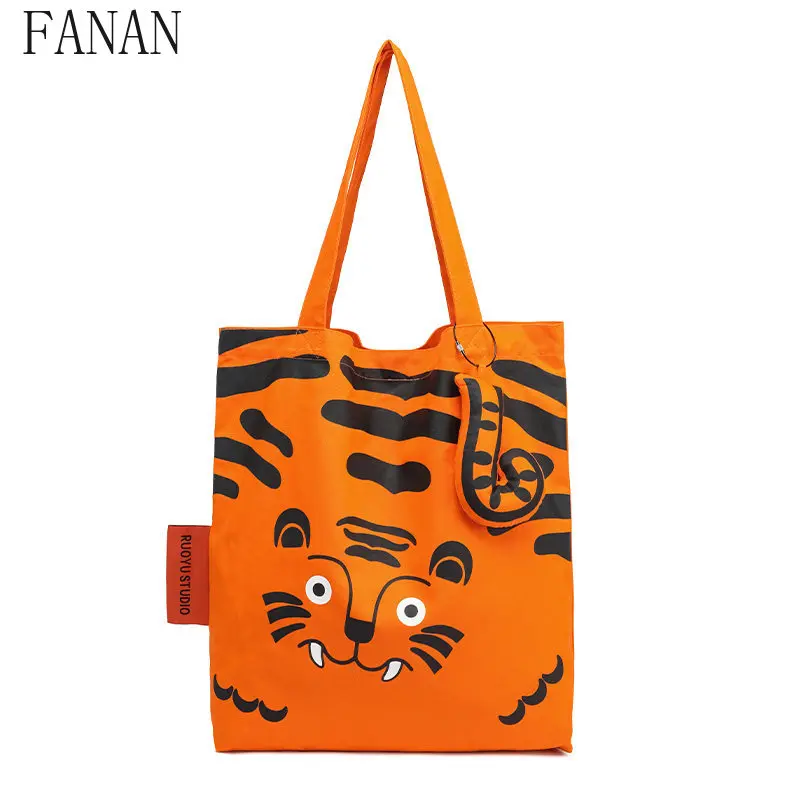 Commuter Large Capacity Shoulder Bag Sweet and Cute Women's Handbags Original Design Cute Animal Girls Casual Handbag