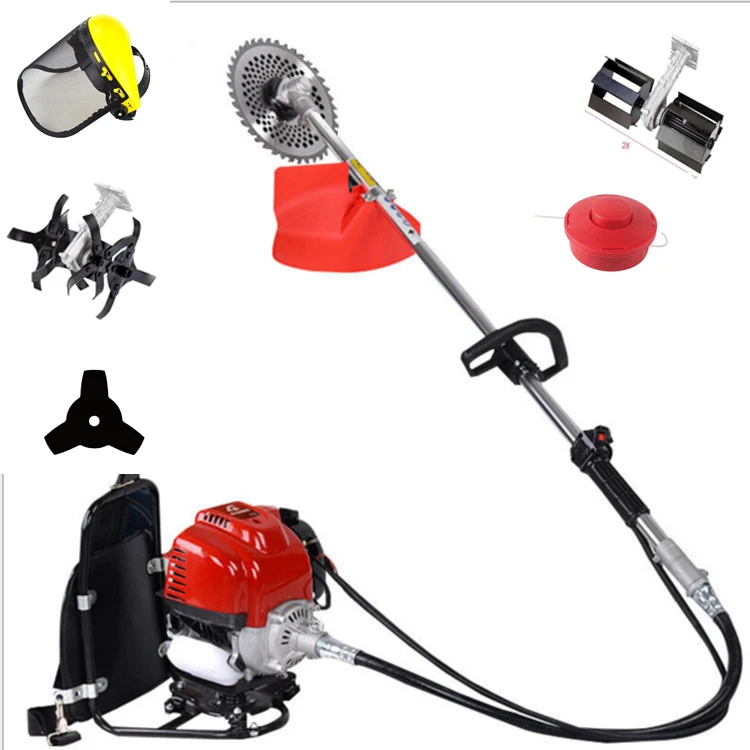 Heavy   Garden Tool  Petrol  Grass Cutting Power String Trimmer Brush Cutter With Spare Parts