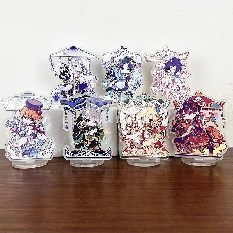 2024 Anime Genshin Impact Stand Card Circus Series Kaveh AlHaitham Xiao Venti Merry-go-round Handmade Lucky Bag 10cm Decoration