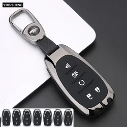 Zinc Alloy + Silicone Full Cover Car Key Case For Chevrolet Trailblazer Blazer Chevy Malibu Camaro Cruze Traverse Sonic Volt