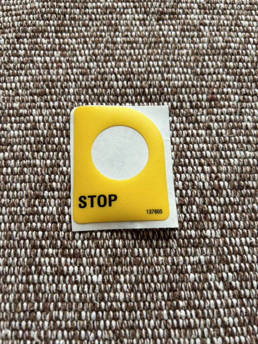 137605 137605GT  Decal E-Stop