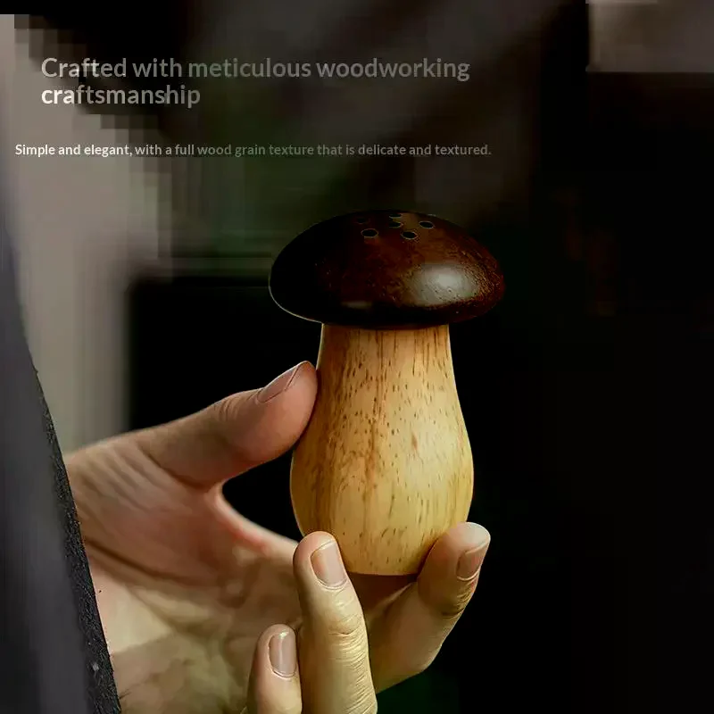 A Cute Mushroom Shaped Oak Toothpick Holder A Durable And Convenient Household Toothpick Holder And Lid Organizer