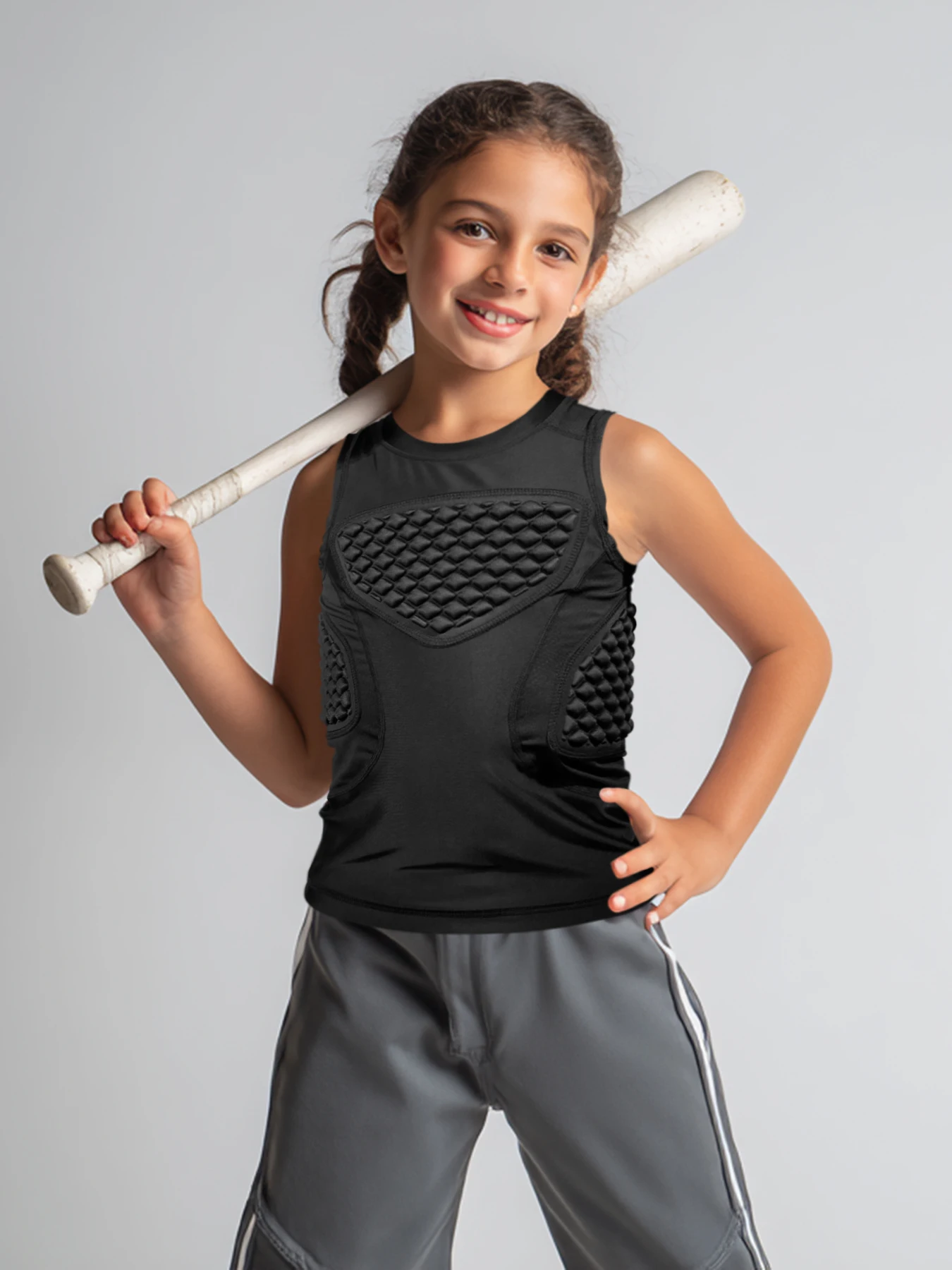 قميص بيسبول مبطن لواقي الصدر للشباب من AVIVOR، قميص مضغوط لكرة القدم، لاكروس، ضلع على شكل قلب، واقي من القص #5