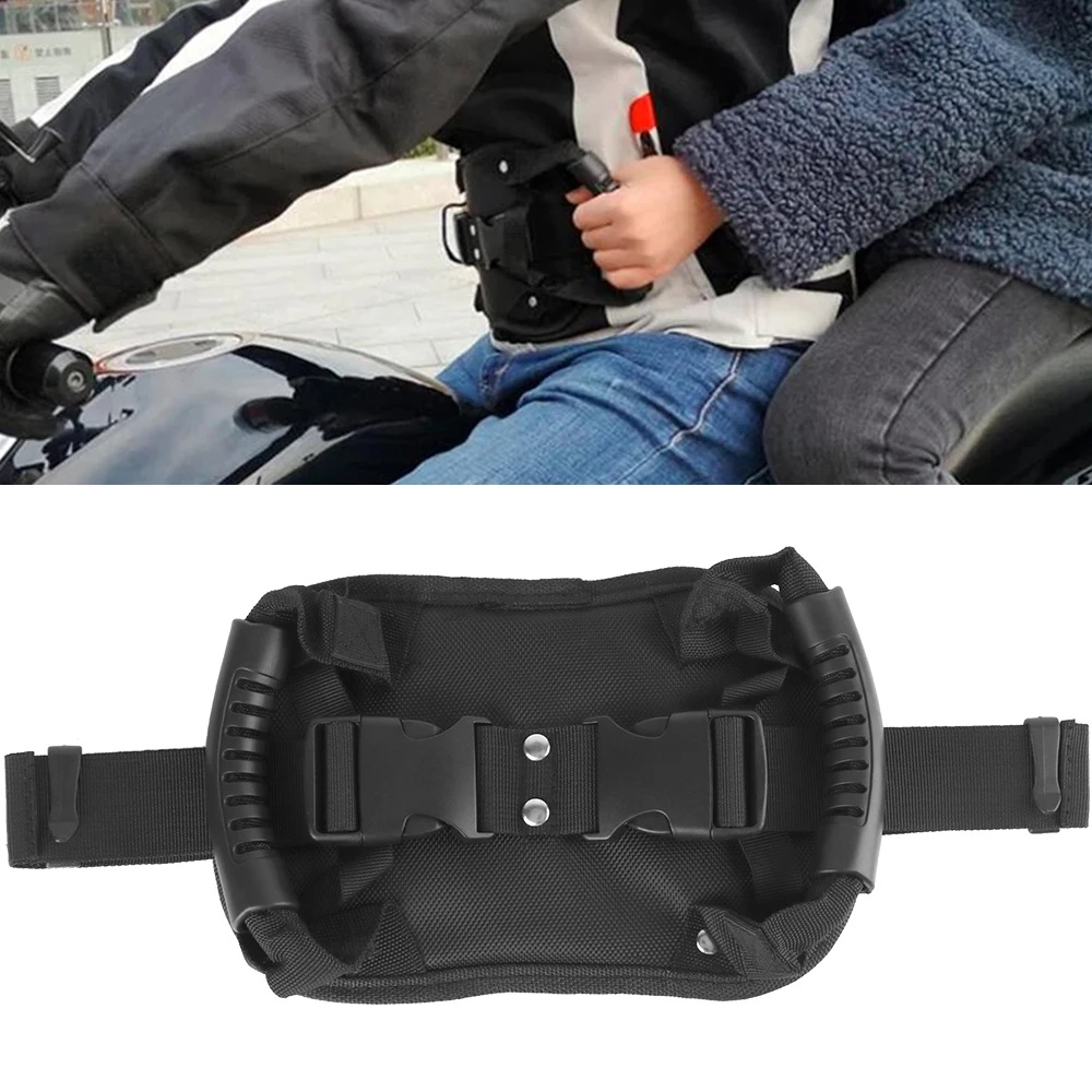 Universal Back Seat Passenger Grip Safety Armrest Grab Handle Non-Slip Adjustable Motorcycle Rear Seat Safety Belt