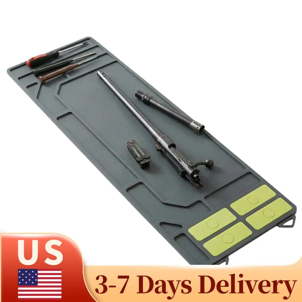 

Защитный коврик для верстака 36x10 дюймов с органайзером для инструментов, магнитный коврик для обслуживания, очень большой, для ружья, дробовика, пистолета