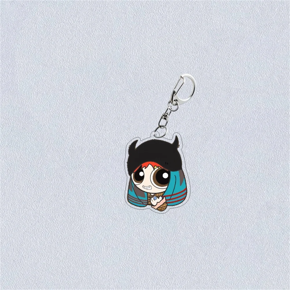 Kpop Idol G-DRAGON POWER Cartoon Acrylic Keychain Backpack Pendent Character Image Keyring Fans Gifts Collection