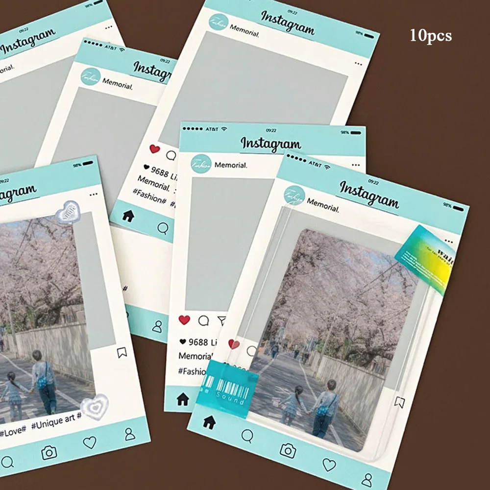 10PCS INS Photocards Back Hard Paper Sleeves Protector DIY INS Idol Card Packaging Cardboard Photocards Protective Paper Card