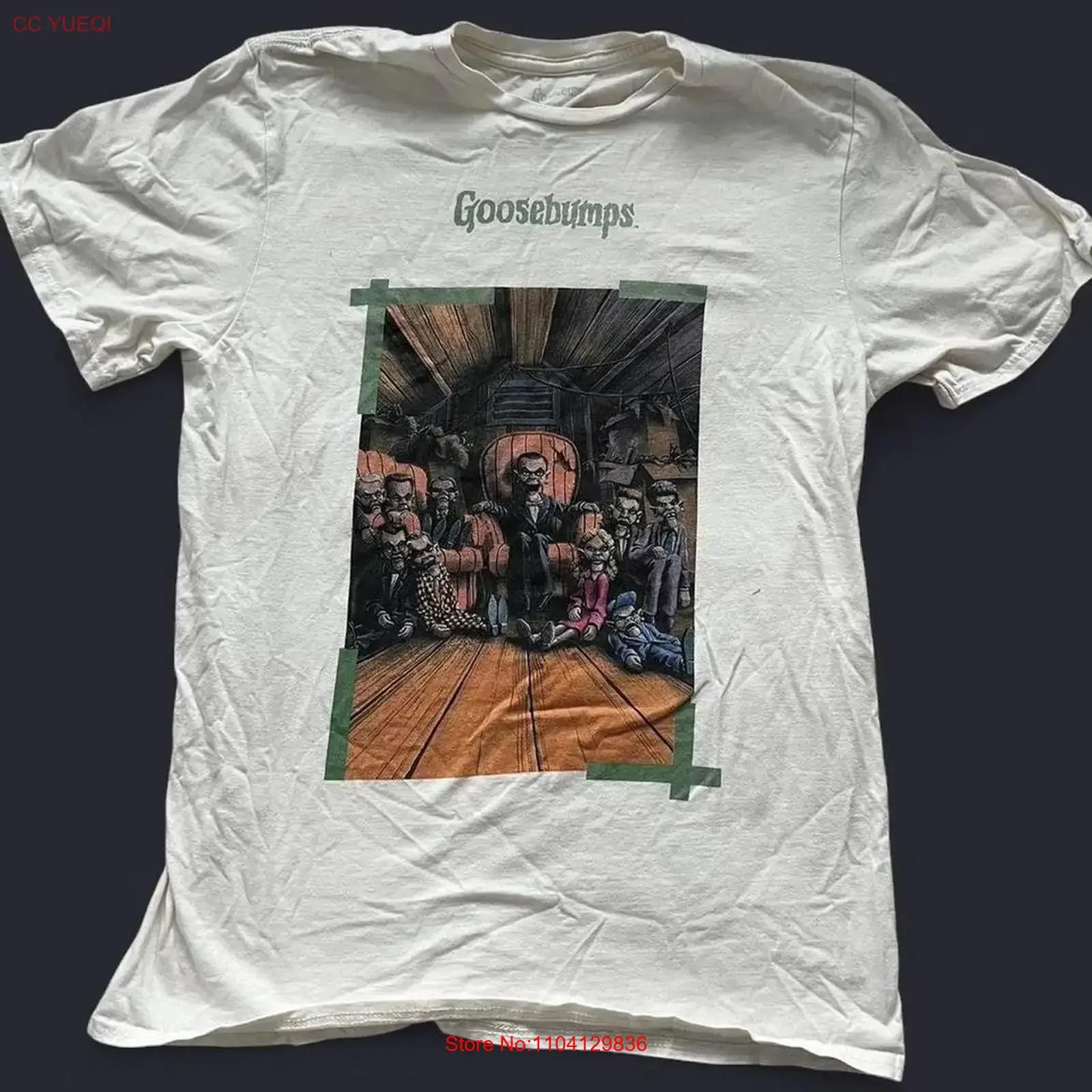 Goosebumps 90s White short sleeve T shirt gift tee NH17262 vintage Washed Comfortable Soft Versatile Stretched Breathable