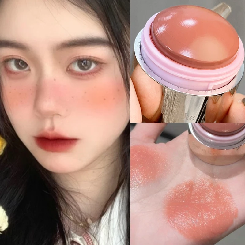 Waterproof Face Blusher Cream Monochrome Cheek Rouge Cosmetics Rose Blush Soft Matte Smooth Brightening Face Contouring Makeup