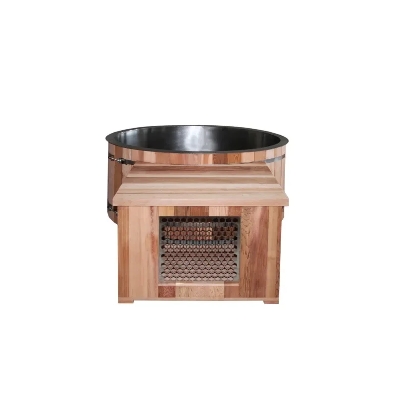 New Design Wood Cold Plunge Ice Bath With Chiller Single Person For Sports Recovery