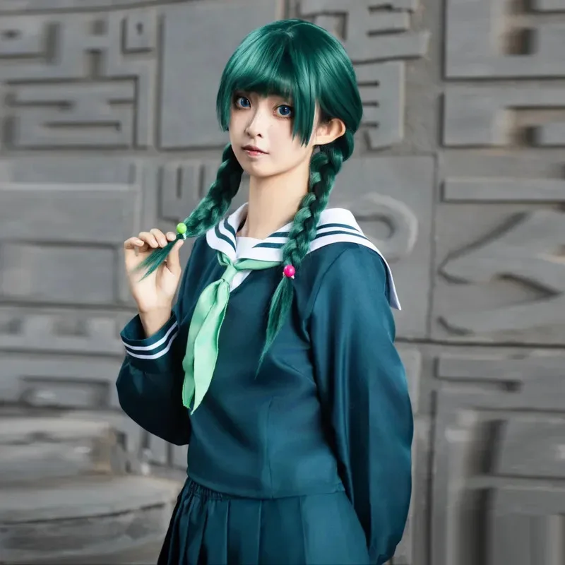 

Аниме Maomao, косплей, аптекарь, костюм, парик для девочек, зеленая униформа JK, юбка, матросская одежда, полный комплект для женщин, вечеринка на Хэллоуин; 2'a