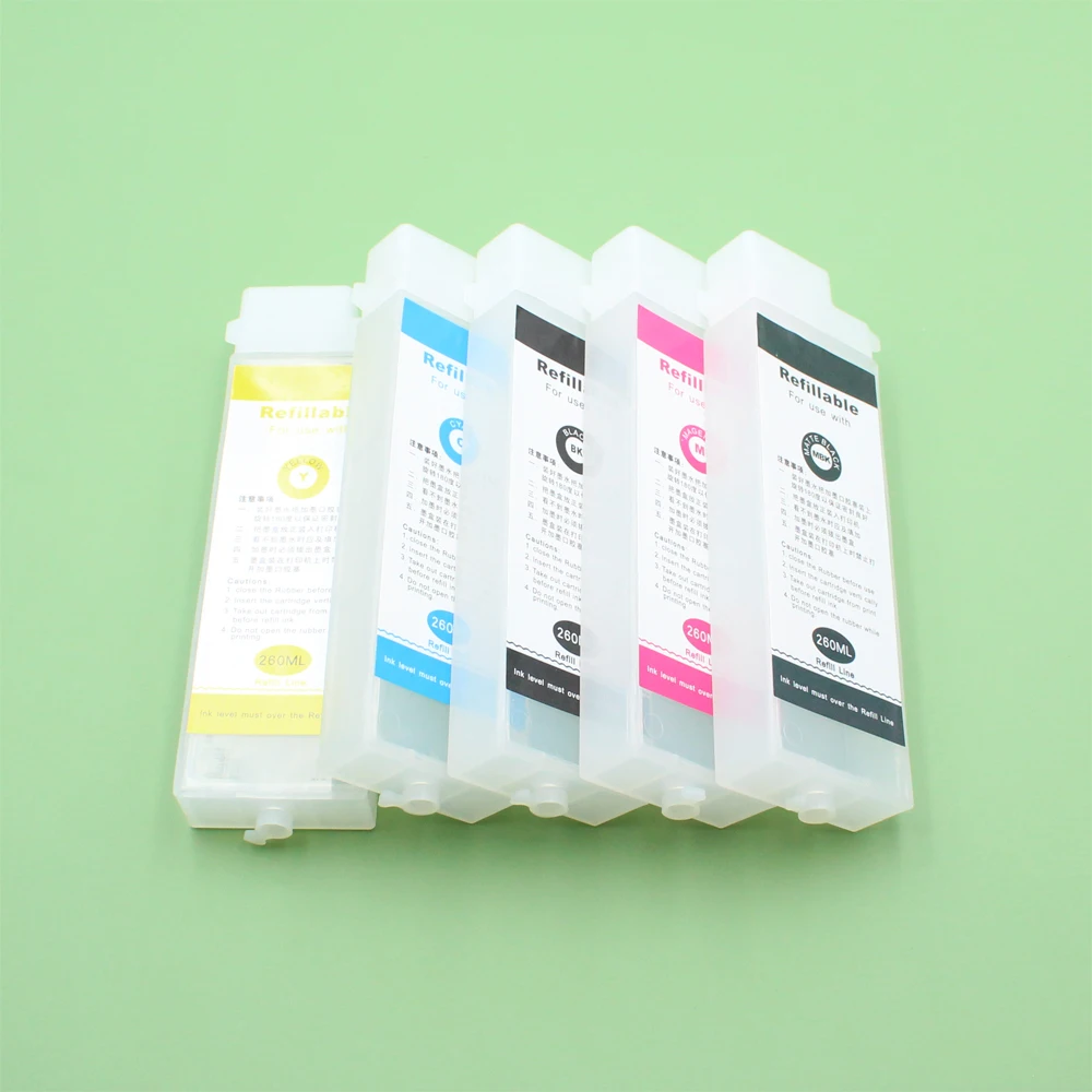 

( BK C M Y MBK ) PFI 120 PFI-120 Refillable Ink Cartridge No Chip for Canon TM-200 TM200 TM-205 TM-300 TM-305 TM300 printer