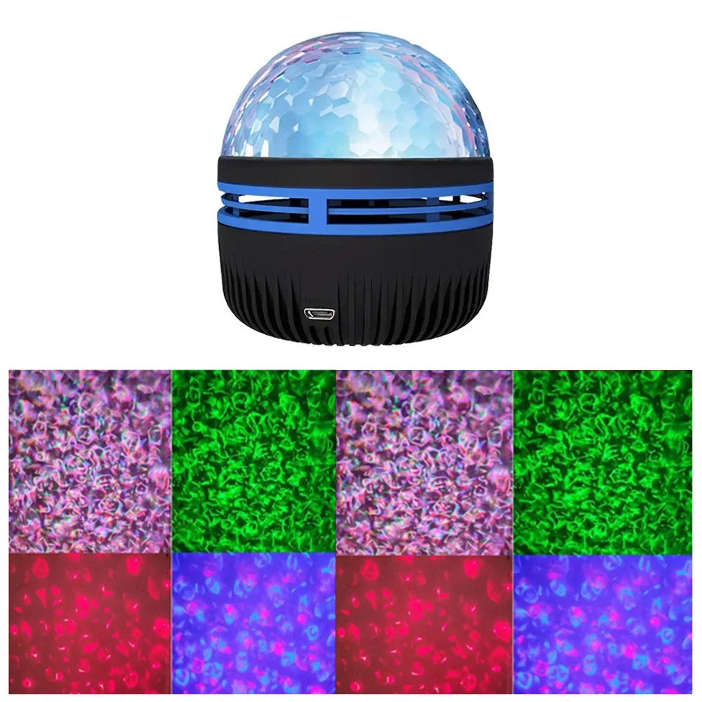USB Ocean Wave Projector RGB Stary Sky Projection Light Remote Control Water Ripple Night Light Bedroom Atmosphere Light