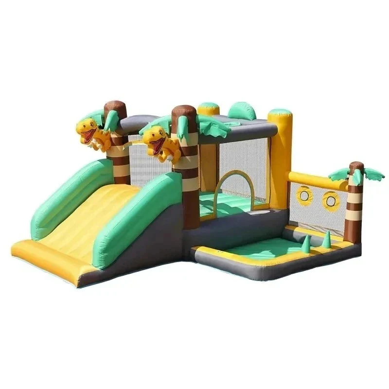 Dinosaurier-Paradies, aufblasbares Familien-Indoor-Trampolin, große Rutsche, Hüpfburg