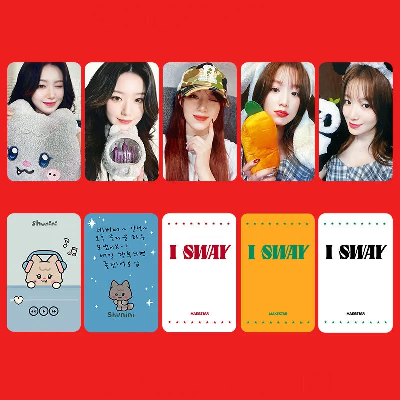 5pcs/set(G)I-DLE Album LOMO Card I SWAY Flash Card MAKESTAR Card Postcard GIDLE YUQI Sonini Yeonini Photo Card
