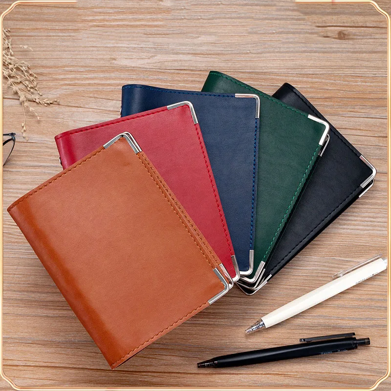 A7 Planner PU Business Leather Loose-leaf Notebook Set Pocket Book Portable Mini Notebooks and Journals Travelers Notebook