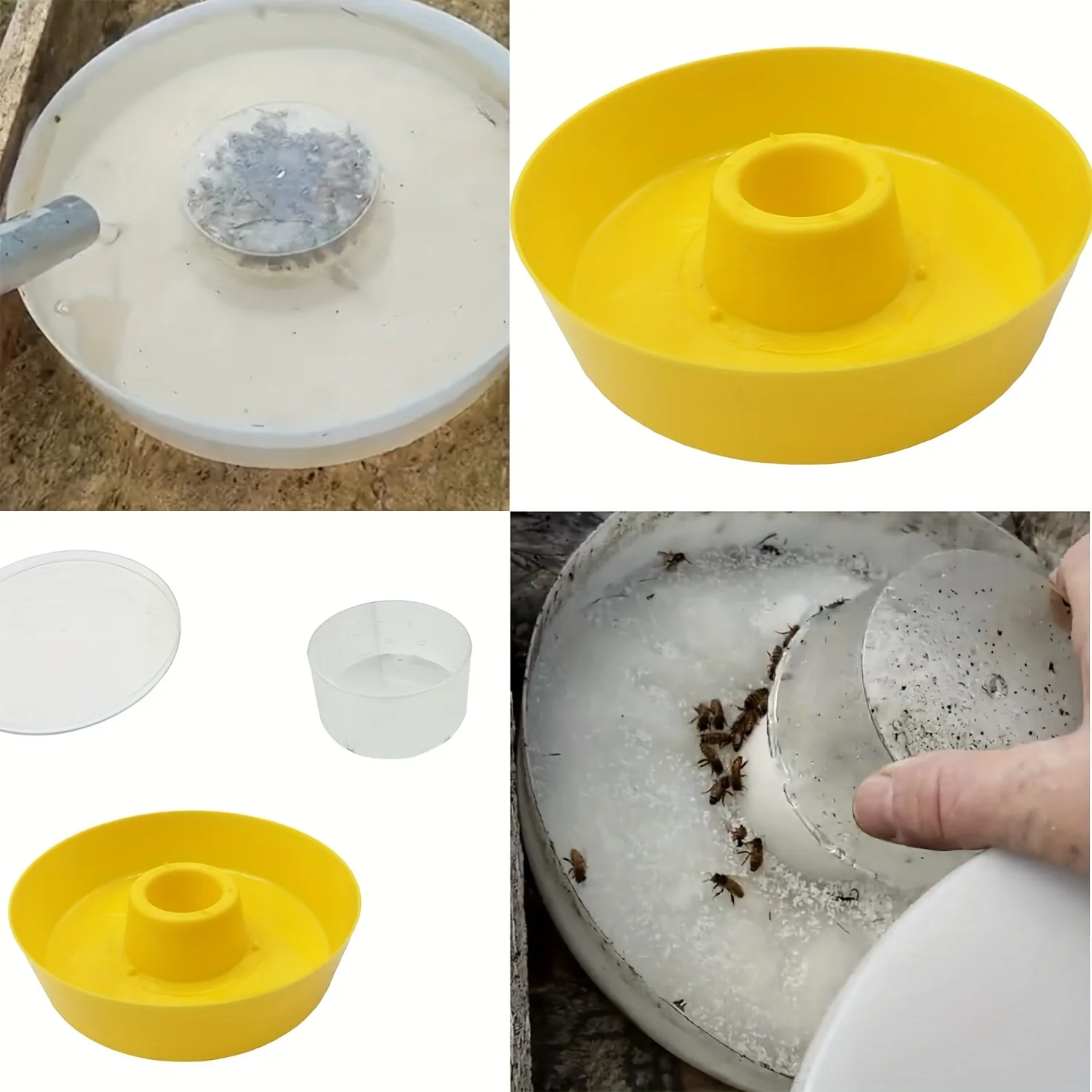 1pc Rapid Bee Hive Top Feeder - Durable Round Plastic Design - Essential Tool for Beekeepers