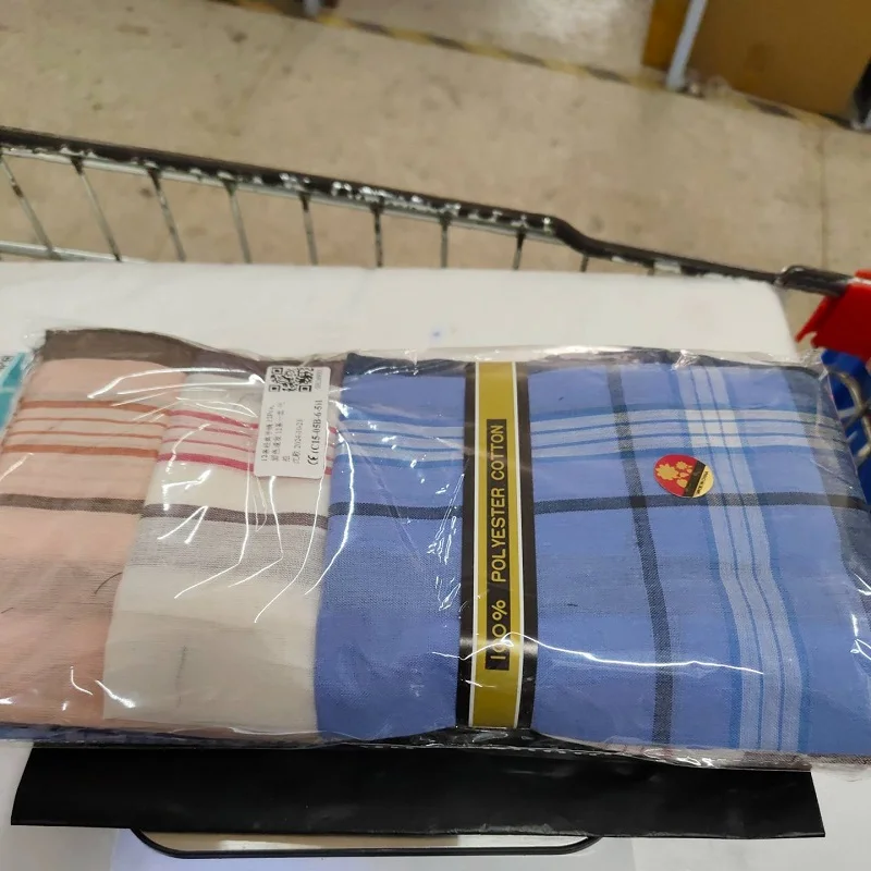 12 قطعة الكلاسيكية مربع منقوشة شريط الرجال المناديل جيب منشفة قطن حفل زفاف الأعمال مناديل غير رسمية وشاح الصدر